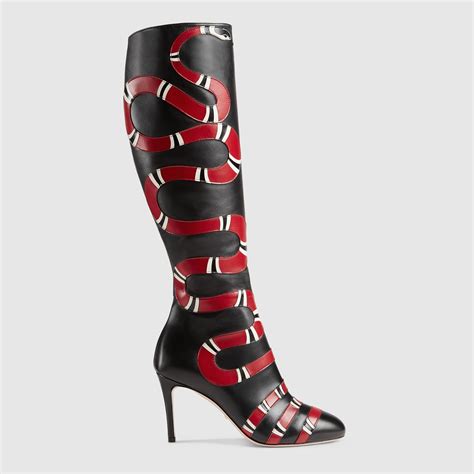 red gucci over the knee boots|gucci snakeskin boots.